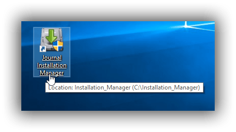 desktop shortcut for installation manager