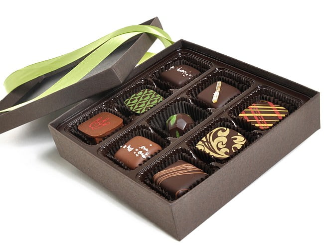 small box of 9 chocolates