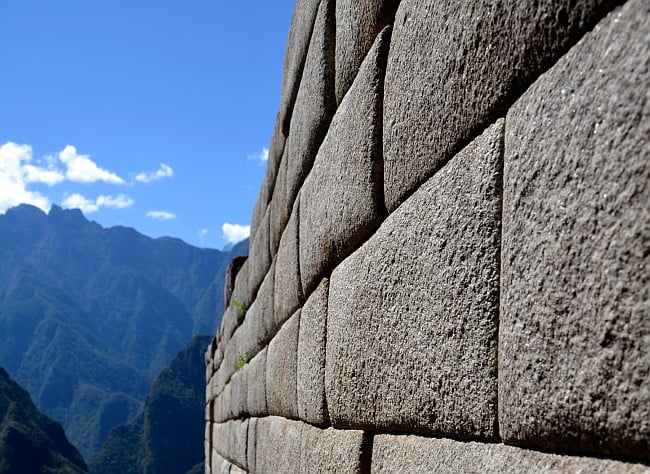 ancient wall at Machu Picchu